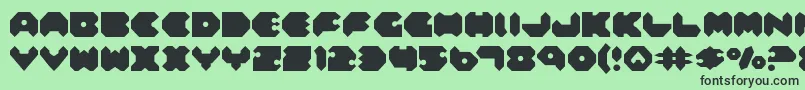 フォントFeldercarb – 緑の背景に黒い文字