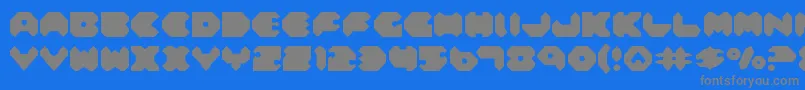 Feldercarb-Schriftart – Graue Schriften auf blauem Hintergrund