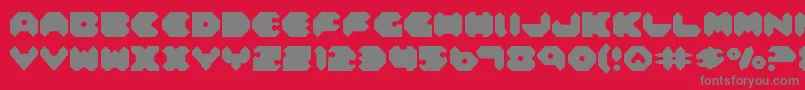 Feldercarb Font – Gray Fonts on Red Background