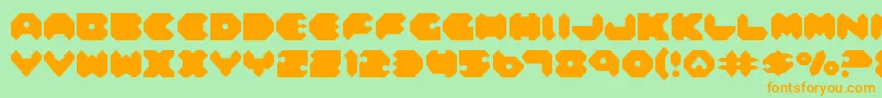 Feldercarb-fontti – oranssit fontit vihreällä taustalla