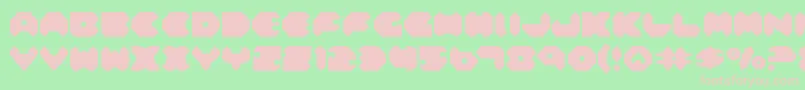 Feldercarb Font – Pink Fonts on Green Background