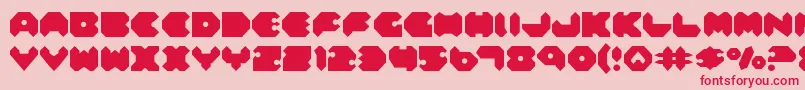 フォントFeldercarb – ピンクの背景に赤い文字