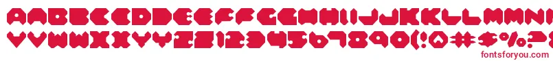 Feldercarb Font – Red Fonts on White Background