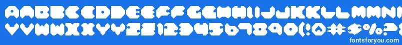 フォントFeldercarb – 青い背景に白い文字