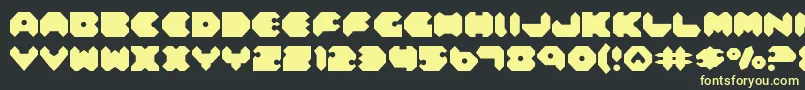 Feldercarb-Schriftart – Gelbe Schriften auf schwarzem Hintergrund