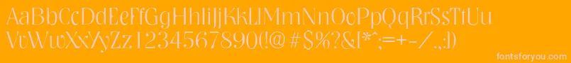 NashvilleserialXlightRegular Font – Pink Fonts on Orange Background
