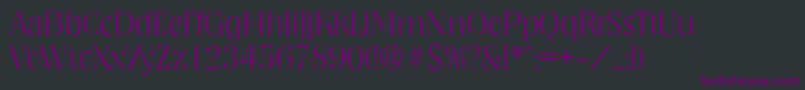 Czcionka NashvilleserialXlightRegular – fioletowe czcionki na czarnym tle