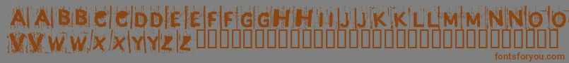 BjRedrum Font – Brown Fonts on Gray Background