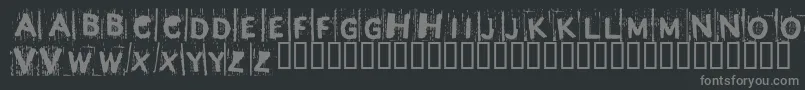 BjRedrum Font – Gray Fonts on Black Background