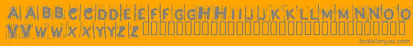 BjRedrum-Schriftart – Graue Schriften auf orangefarbenem Hintergrund