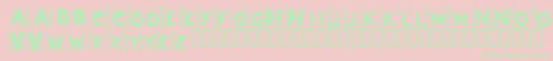 BjRedrum Font – Green Fonts on Pink Background