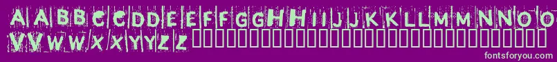 fuente BjRedrum – Fuentes Verdes Sobre Fondo Morado