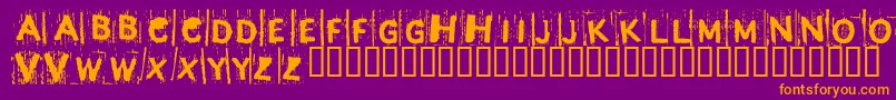 BjRedrum Font – Orange Fonts on Purple Background