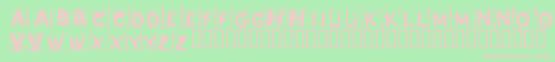 BjRedrum Font – Pink Fonts on Green Background