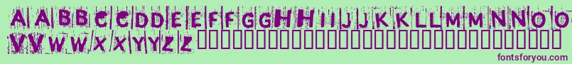 BjRedrum Font – Purple Fonts on Green Background