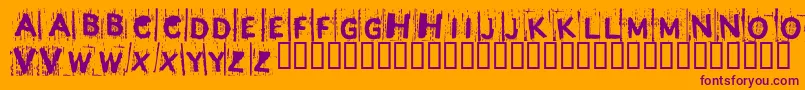 BjRedrum Font – Purple Fonts on Orange Background