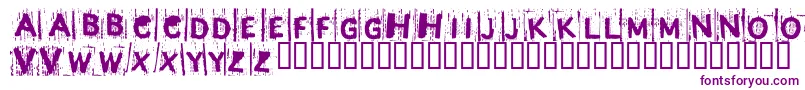 BjRedrum Font – Purple Fonts on White Background