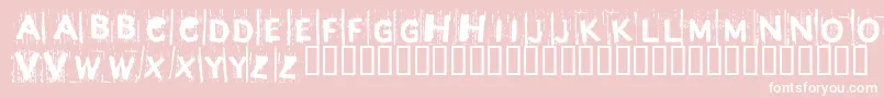 BjRedrum Font – White Fonts on Pink Background