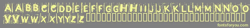 BjRedrum Font – Yellow Fonts on Gray Background