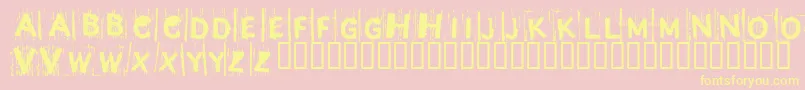 BjRedrum Font – Yellow Fonts on Pink Background