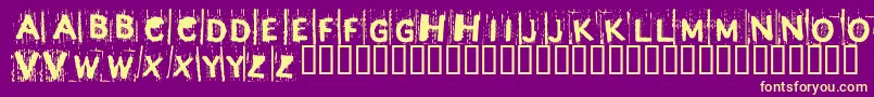 BjRedrum Font – Yellow Fonts on Purple Background