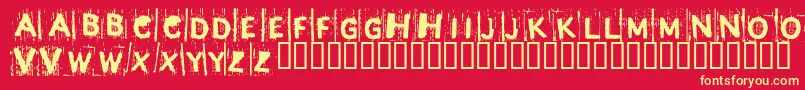 BjRedrum Font – Yellow Fonts on Red Background