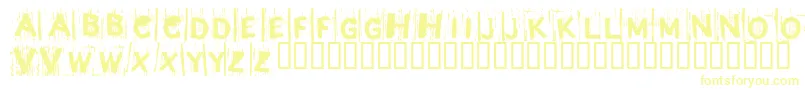 BjRedrum Font – Yellow Fonts on White Background