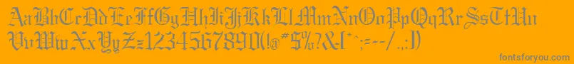 GargoyleSsi Font – Gray Fonts on Orange Background
