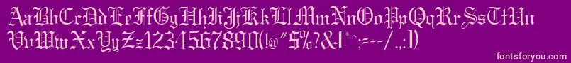 GargoyleSsi Font – Pink Fonts on Purple Background