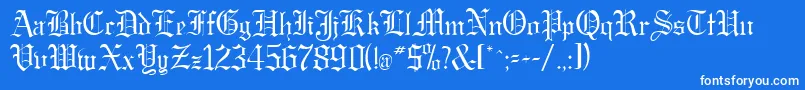 フォントGargoyleSsi – 青い背景に白い文字