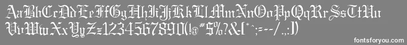 フォントGargoyleSsi – 灰色の背景に白い文字