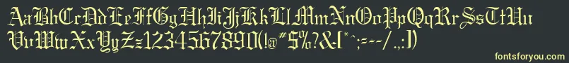 GargoyleSsi Font – Yellow Fonts on Black Background