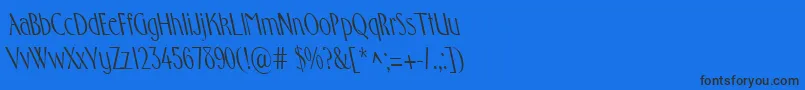 Czcionka FostercondensedbsRegular – czarne czcionki na niebieskim tle