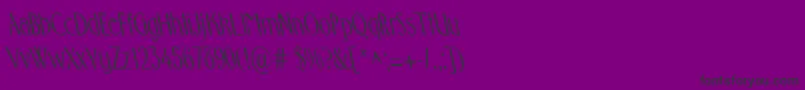 FostercondensedbsRegular Font – Black Fonts on Purple Background