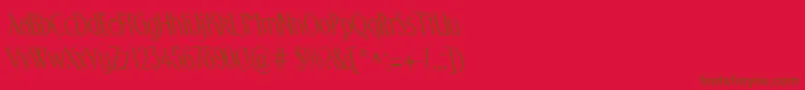 FostercondensedbsRegular Font – Brown Fonts on Red Background