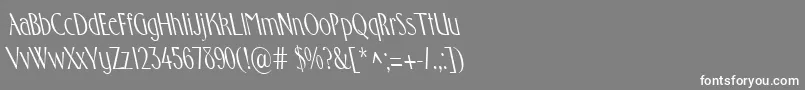 FostercondensedbsRegular Font – White Fonts on Gray Background