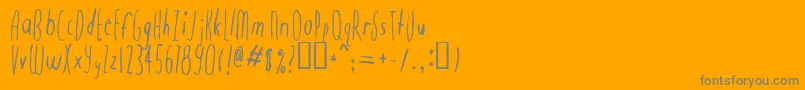 Mondo Font – Gray Fonts on Orange Background