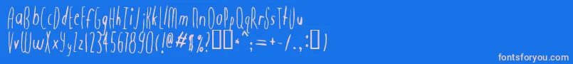 Шрифт Mondo – розовые шрифты на синем фоне