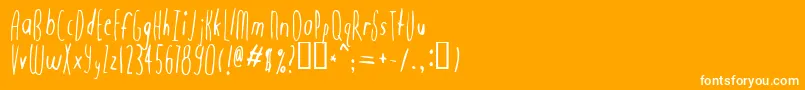 Mondo Font – White Fonts on Orange Background