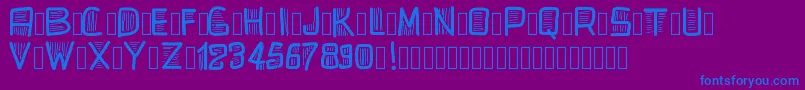 Pwbeardfont Font – Blue Fonts on Purple Background