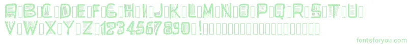 Pwbeardfont Font – Green Fonts on White Background