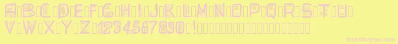 Pwbeardfont Font – Pink Fonts on Yellow Background