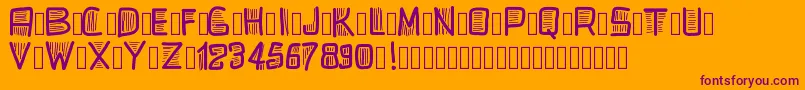 Pwbeardfont Font – Purple Fonts on Orange Background