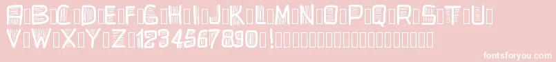 Pwbeardfont Font – White Fonts on Pink Background