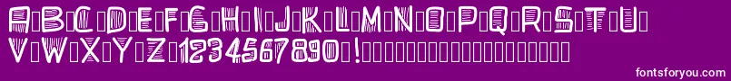 Pwbeardfont Font – White Fonts on Purple Background