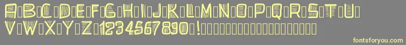 Pwbeardfont Font – Yellow Fonts on Gray Background