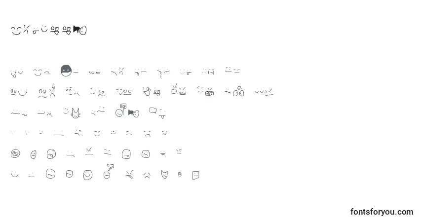Шрифт Behappy – алфавит, цифры, специальные символы