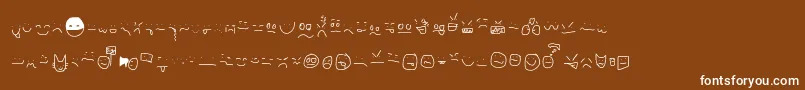 Шрифт Behappy – белые шрифты на коричневом фоне