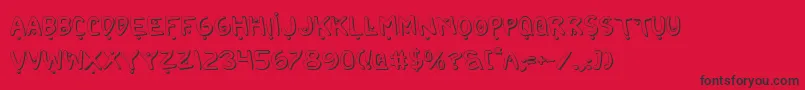 2toon2Shadow Font – Black Fonts on Red Background