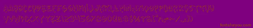 2toon2Shadow-Schriftart – Braune Schriften auf violettem Hintergrund